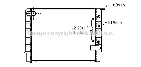 AVA QUALITY COOLING Радиатор, охлаждение двигателя VO2034